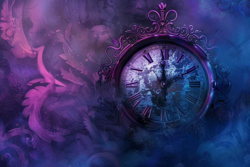 Digital art of clock as a symbol of self-hypnosis/auto-hypnosis.