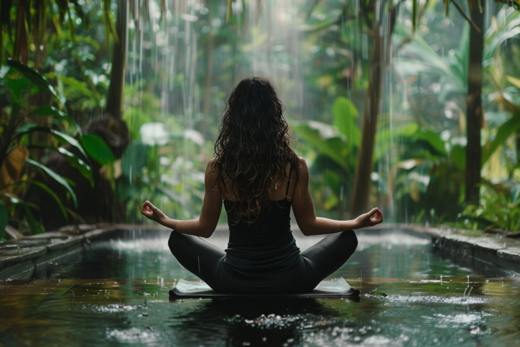 Photo of a meditating woman, to picture the importance of personal spirituality practice