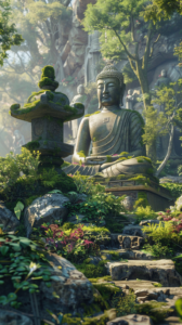 Monument of Buddha to picture the 7 stages of spiritual awakening journey
