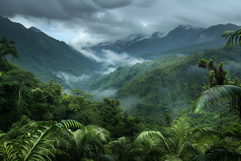 Digital art of mountains, to symbolize searching for spirituality through mindfulness.