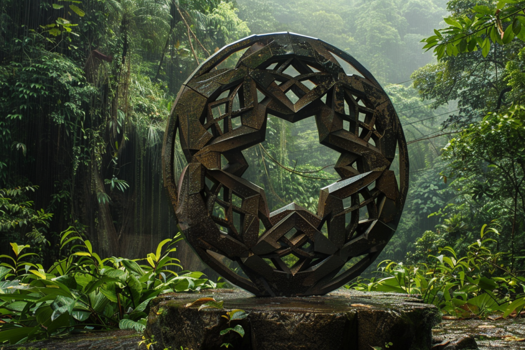 Digital art of sacred geometry as a symbol of spirituality and mental health.