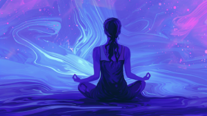 Woman in self-hypnosis